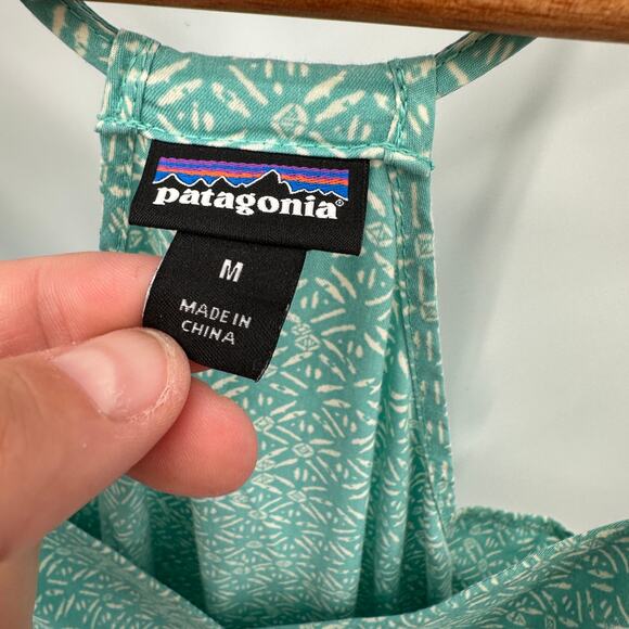 PATAGONIA Lost Wildflower Dress Sunburst Crux Beryl Green Dress // M - Picture 7 of 13